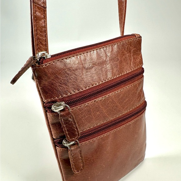The Monte Genuine Brown Leather Crossbody Bag - Picture 6 of 9